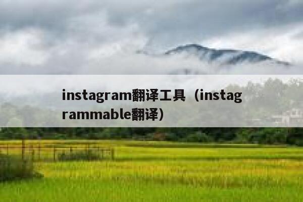 instagram翻译工具（instagrammable翻译） 第1张