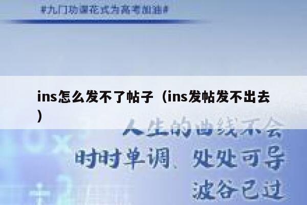 ins怎么发不了帖子（ins发帖发不出去） 第1张