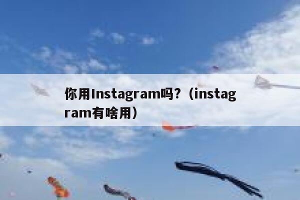 你用Instagram吗?（instagram有啥用） 第1张