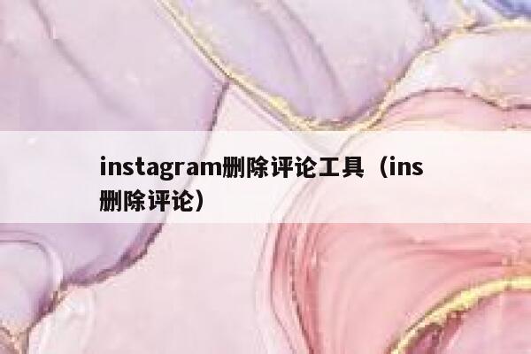 instagram删除评论工具（ins 删除评论） 第1张