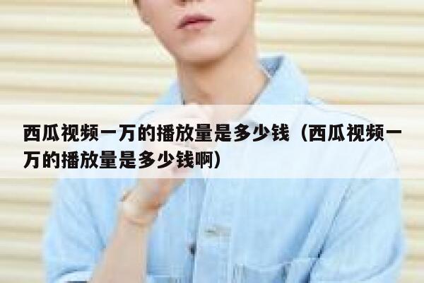 西瓜视频一万的播放量是多少钱（西瓜视频一万的播放量是多少钱啊） 第1张
