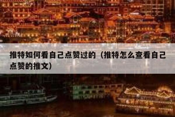 推特如何看自己点赞过的（推特怎么查看自己点赞的推文） 第1张