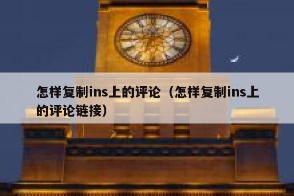 怎样复制ins上的评论（怎样复制ins上的评论链接） 第1张