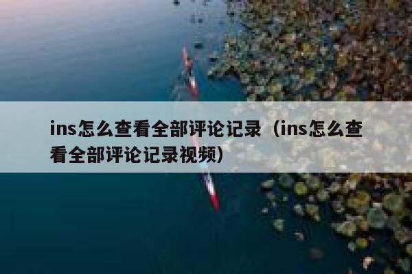 ins怎么查看全部评论记录（ins怎么查看全部评论记录视频） 第1张