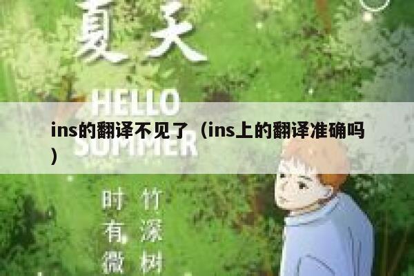 ins的翻译不见了（ins上的翻译准确吗） 第1张