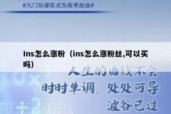 Ins怎么涨粉(ins怎么涨粉丝,可以买吗) 第1张 Ins怎么涨粉(ins怎么涨粉丝,可以买吗) 第1张