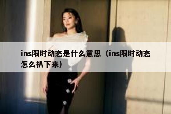 ins限时动态是什么意思（ins限时动态怎么扒下来） 第1张
