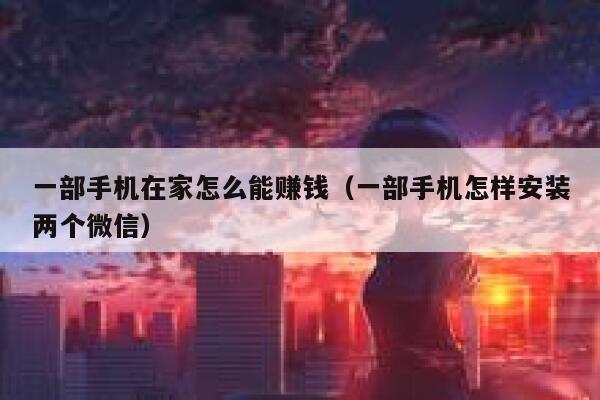 一部手机在家怎么能赚钱（一部手机怎样安装两个微信） 第1张