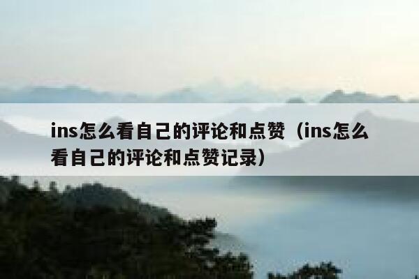 ins怎么看自己的评论和点赞（ins怎么看自己的评论和点赞记录） 第1张