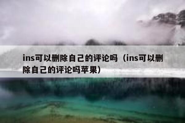 ins可以删除自己的评论吗（ins可以删除自己的评论吗苹果） 第1张