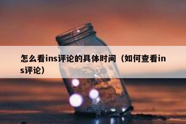 怎么看ins评论的具体时间（如何查看ins评论） 第1张
