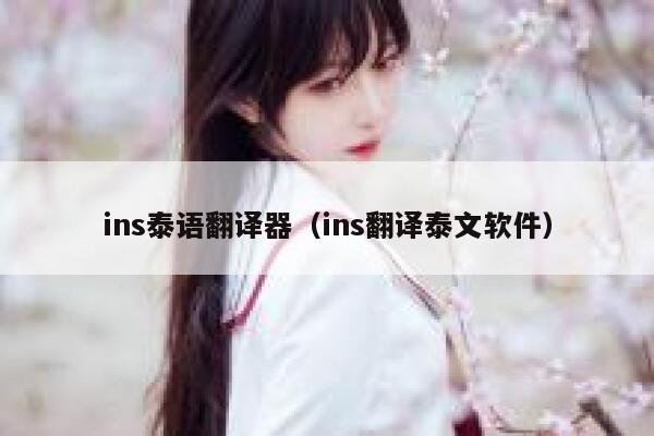 ins泰语翻译器（ins翻译泰文软件） 第1张