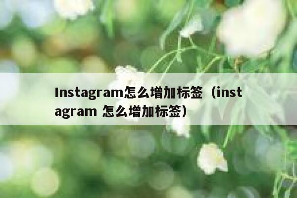 Instagram怎么增加标签(instagram 怎么增加标签) 第1张 Instagram怎么增加标签(instagram 怎么增加标签) 第1张