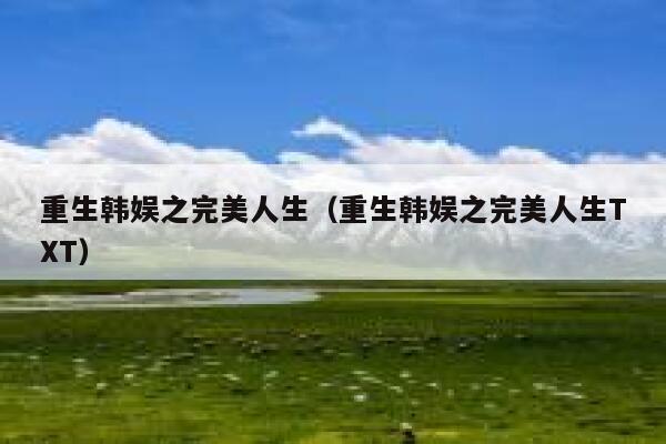 重生韩娱之完美人生（重生韩娱之完美人生TXT） 第1张