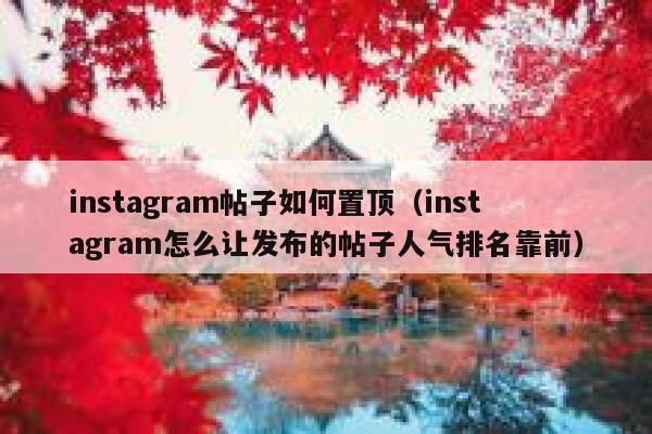 instagram帖子如何置顶(instagram怎么让发布的帖子人气排名靠前) 第1张 instagram帖子如何置顶(instagram怎么让发布的帖子人气排名靠前) 第1张