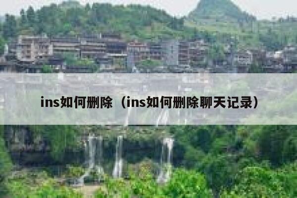 ins如何删除（ins如何删除聊天记录） 第1张