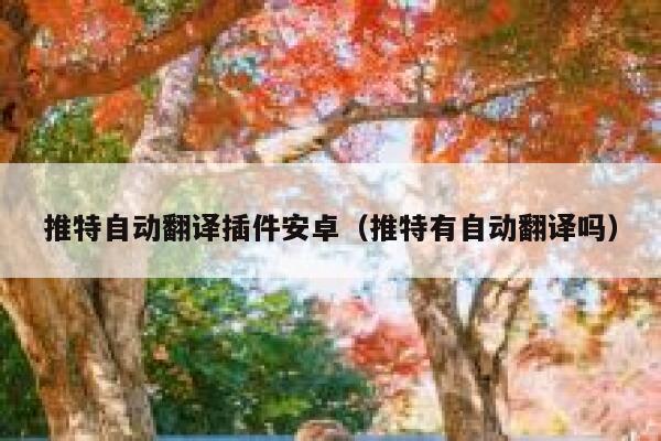 推特自动翻译插件安卓（推特有自动翻译吗） 第1张
