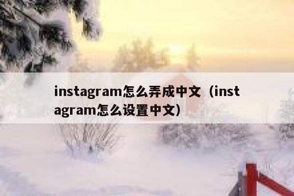 instagram怎么弄成中文（instagram怎么设置中文） 第1张