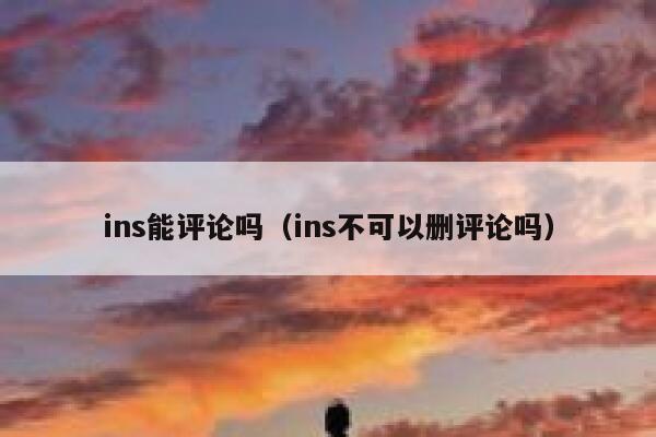 ins能评论吗（ins不可以删评论吗） 第1张