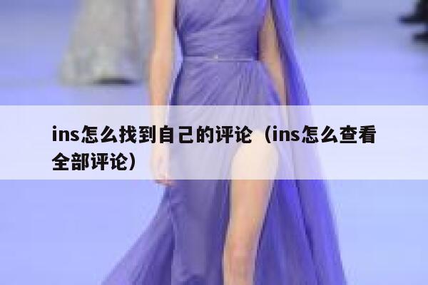 ins怎么找到自己的评论（ins怎么查看全部评论） 第1张
