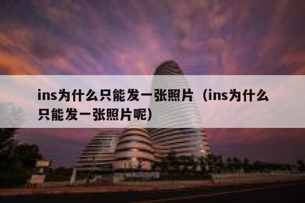 ins为什么只能发一张照片（ins为什么只能发一张照片呢） 第1张