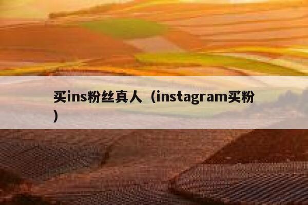 买ins粉丝真人（instagram买粉） 第1张