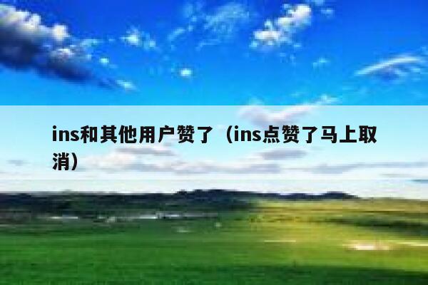 ins和其他用户赞了(ins点赞了马上取消) 第1张 ins和其他用户赞了(ins点赞了马上取消) 第1张
