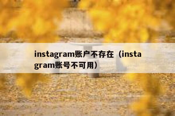 instagram账户不存在（instagram账号不可用） 第1张