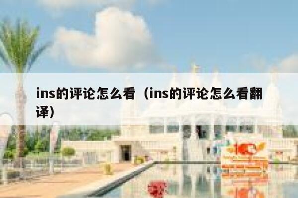 ins的评论怎么看（ins的评论怎么看翻译） 第1张