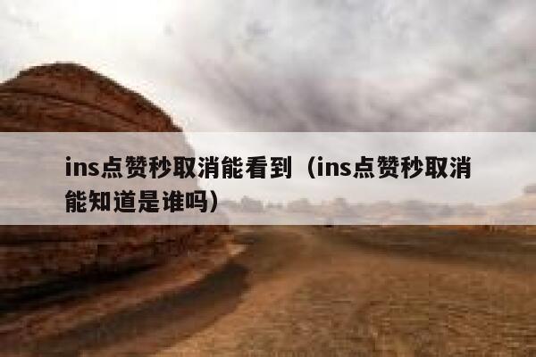ins点赞秒取消能看到（ins点赞秒取消能知道是谁吗） 第1张