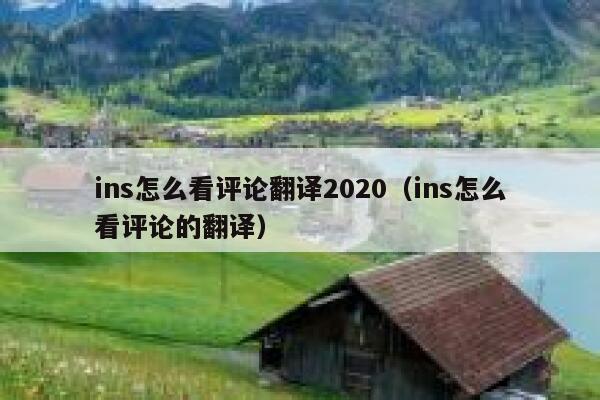 ins怎么看评论翻译2020（ins怎么看评论的翻译） 第1张