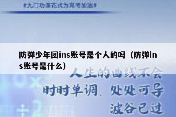 防弹少年团ins账号是个人的吗（防弹ins账号是什么） 第1张