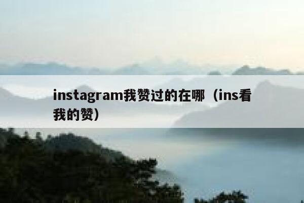 instagram我赞过的在哪（ins看我的赞） 第1张