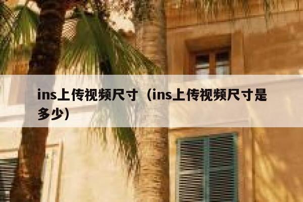 ins上传视频尺寸（ins上传视频尺寸是多少） 第1张