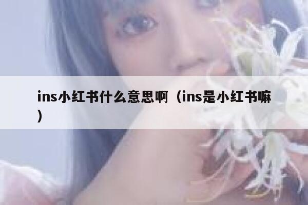 ins小红书什么意思啊（ins是小红书嘛） 第1张