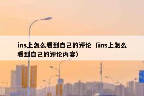 ins上怎么看到自己的评论（ins上怎么看到自己的评论内容） 第1张