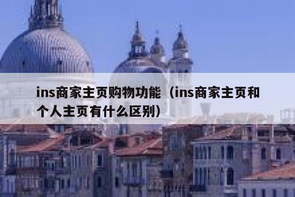 ins商家主页购物功能(ins商家主页和个人主页有什么区别) 第1张 ins商家主页购物功能(ins商家主页和个人主页有什么区别) 第1张