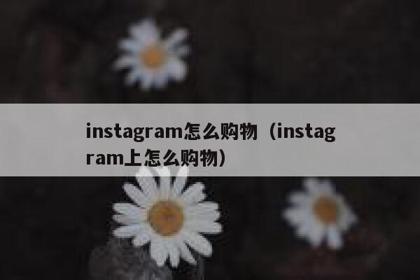 instagram怎么购物（instagram上怎么购物） 第1张