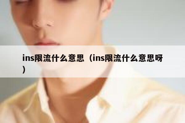 ins限流什么意思（ins限流什么意思呀） 第1张
