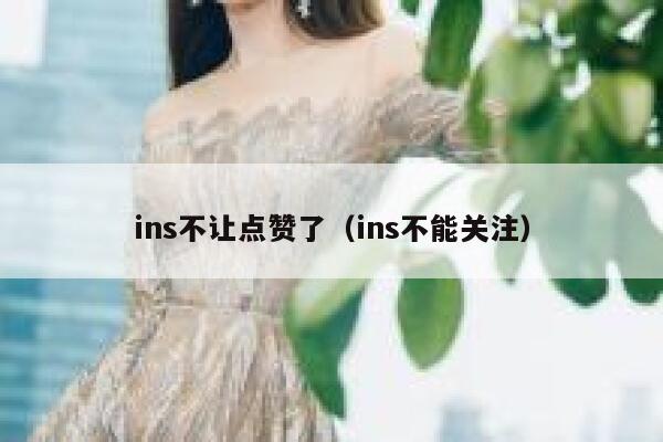 ins不让点赞了（ins不能关注） 第1张