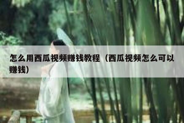 怎么用西瓜视频赚钱教程（西瓜视频怎么可以赚钱） 第1张