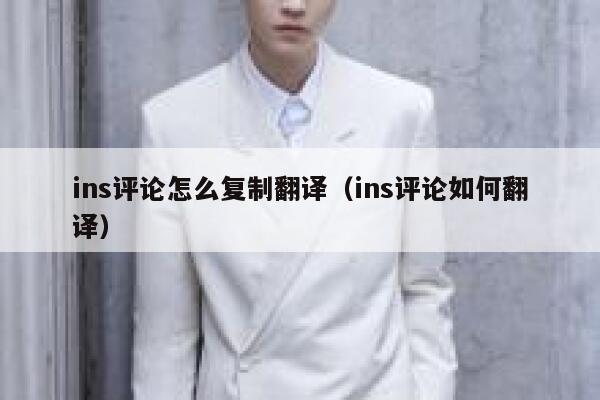 ins评论怎么复制翻译（ins评论如何翻译） 第1张