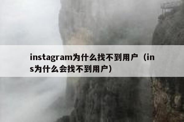 instagram为什么找不到用户（ins为什么会找不到用户） 第1张