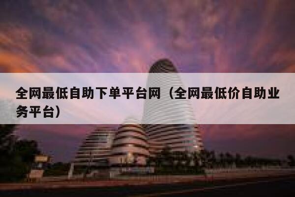 全网最低自助下单平台网（全网最低价自助业务平台） 第1张