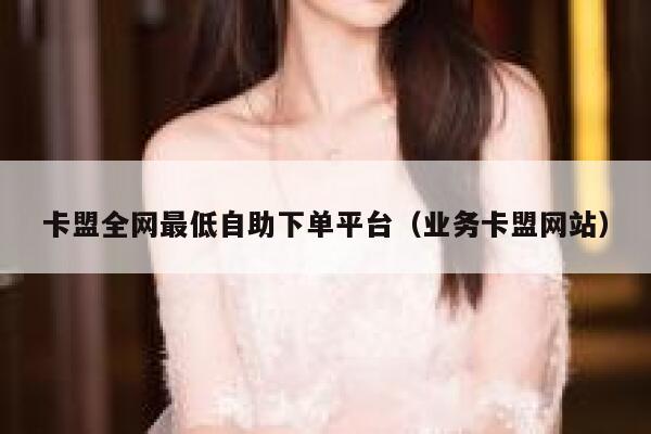 卡盟全网最低自助下单平台（业务卡盟网站） 第1张