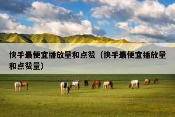 快手最便宜播放量和点赞（快手最便宜播放量和点赞量） 第1张