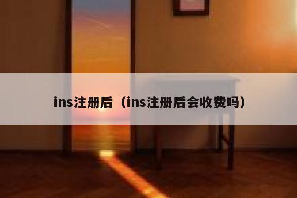 ins注册后（ins注册后会收费吗） 第1张