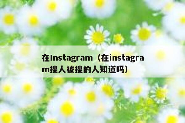 在Instagram（在instagram搜人被搜的人知道吗） 第1张