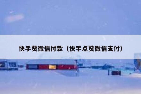 快手赞微信付款（快手点赞微信支付） 第1张