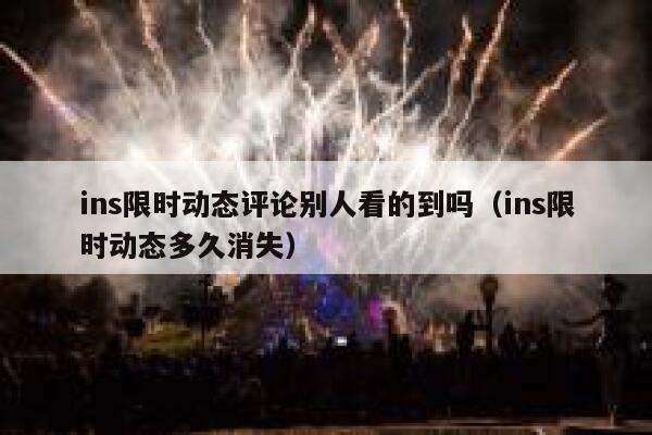ins限时动态评论别人看的到吗（ins限时动态多久消失） 第1张